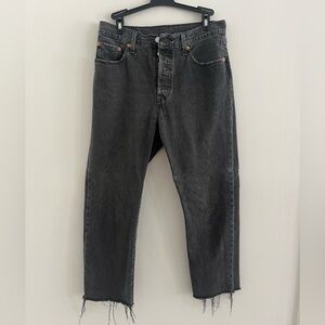 Levi 501 black vintage wash